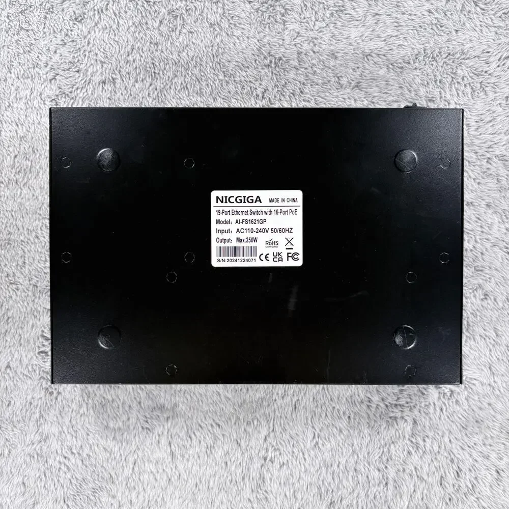 NICGIGA 19‎ Port Network Power Over Ethernet Switch, VLAN Mode.